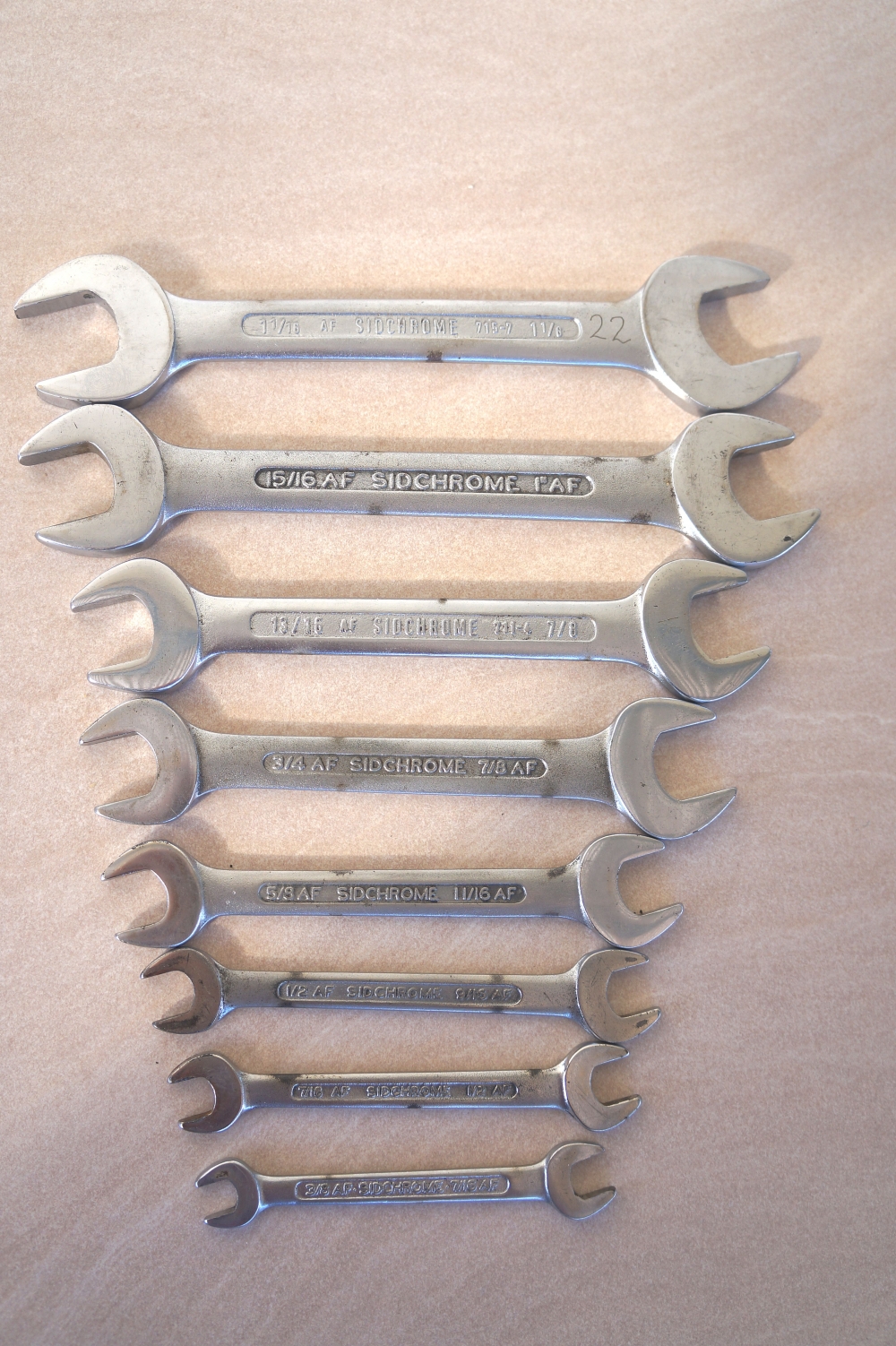 Sidchrome open shop end spanner set