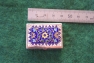 Small Silver Pill Box With Enamel Decorated Top 001